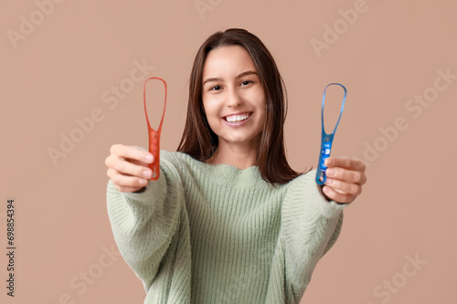 Beautiful young woman with ...