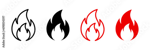 Fire icon set