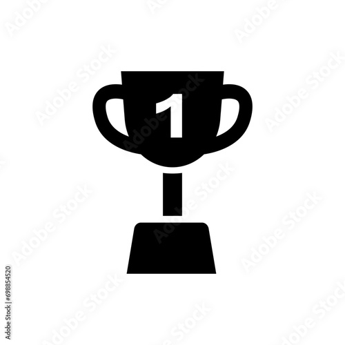 Design a tropy icon with a blank background. 1st place trophy, gold trophy.