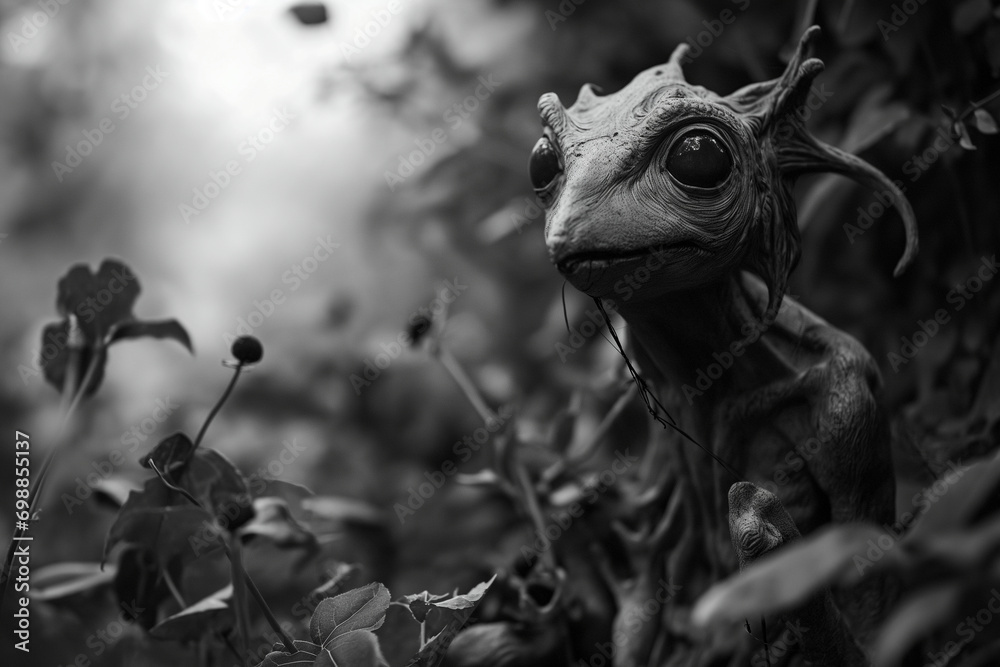 Strange Alien Animal, Character Concept, Black and White Photography ...