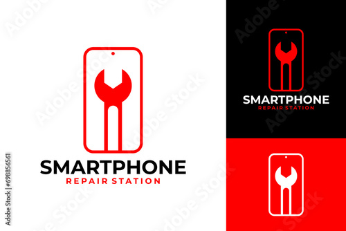 Smartphone Repair Mobile Phone Logo Design