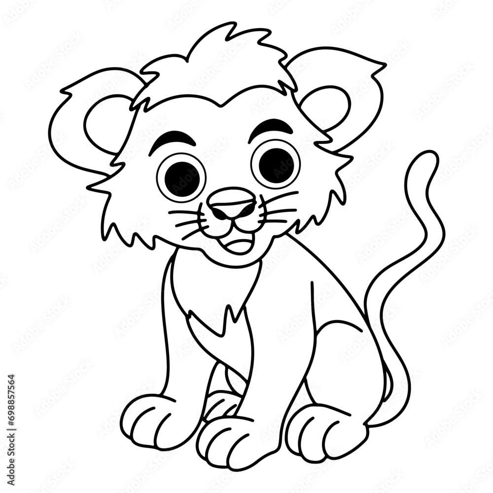 Coloring page outline of cartoon lion
Coloring page outline of cartoon lion