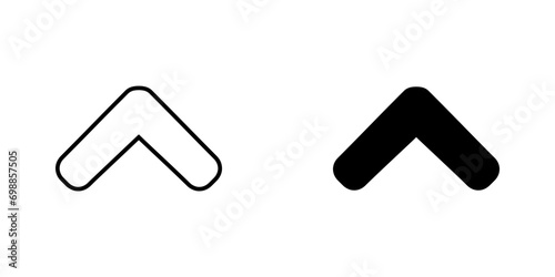 Up arrow icon vector. Scroll Up icon sign symbol vector. Move Up vector icon illustration isolated on white background	