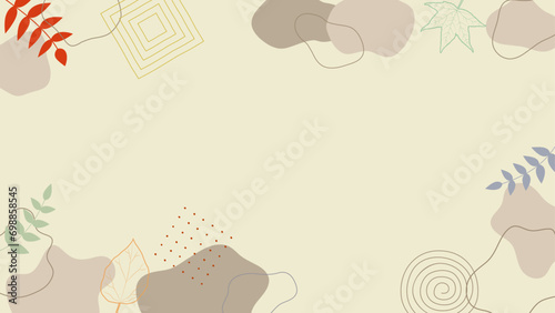 茶色い抽象的な液体シェイプのフレームイラスト