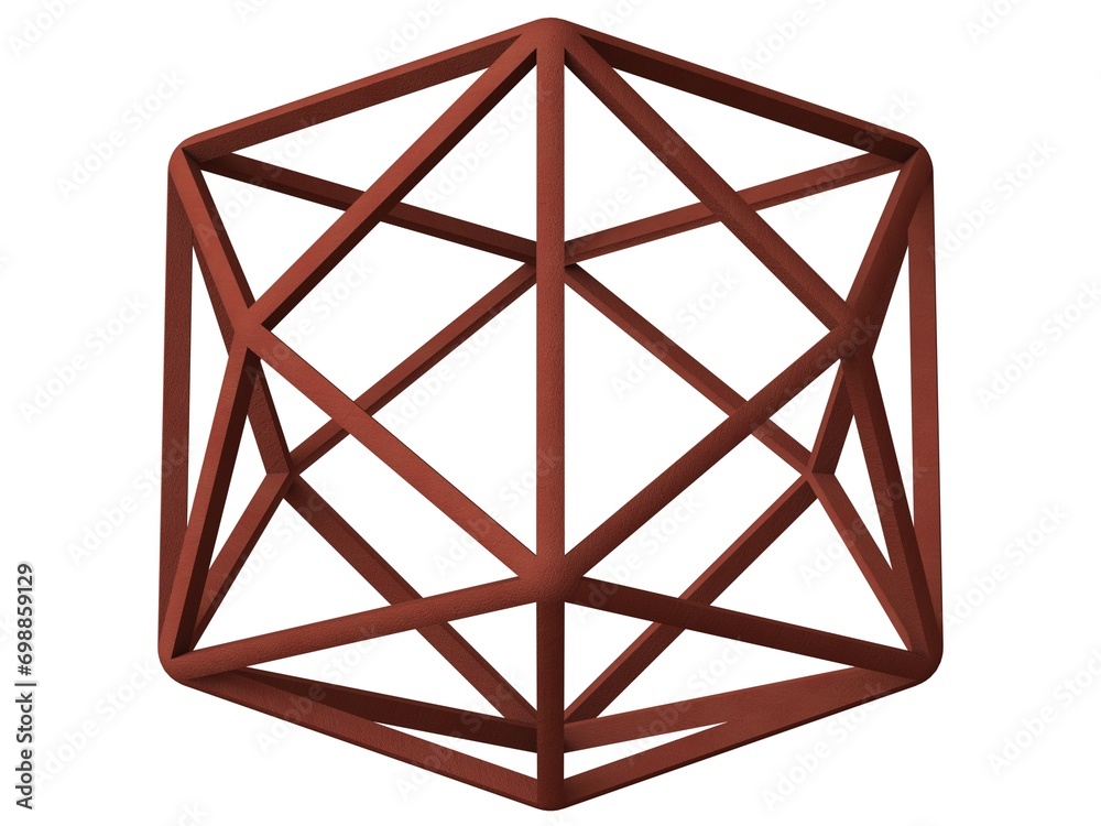 Wireframe Shape Tetrakis Hexahedron 3D print model Wireframe Shape Tetrakis Hexahedron 3D print model