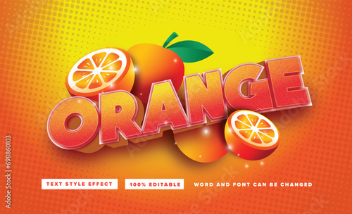 Orange Text Style Effect Editable