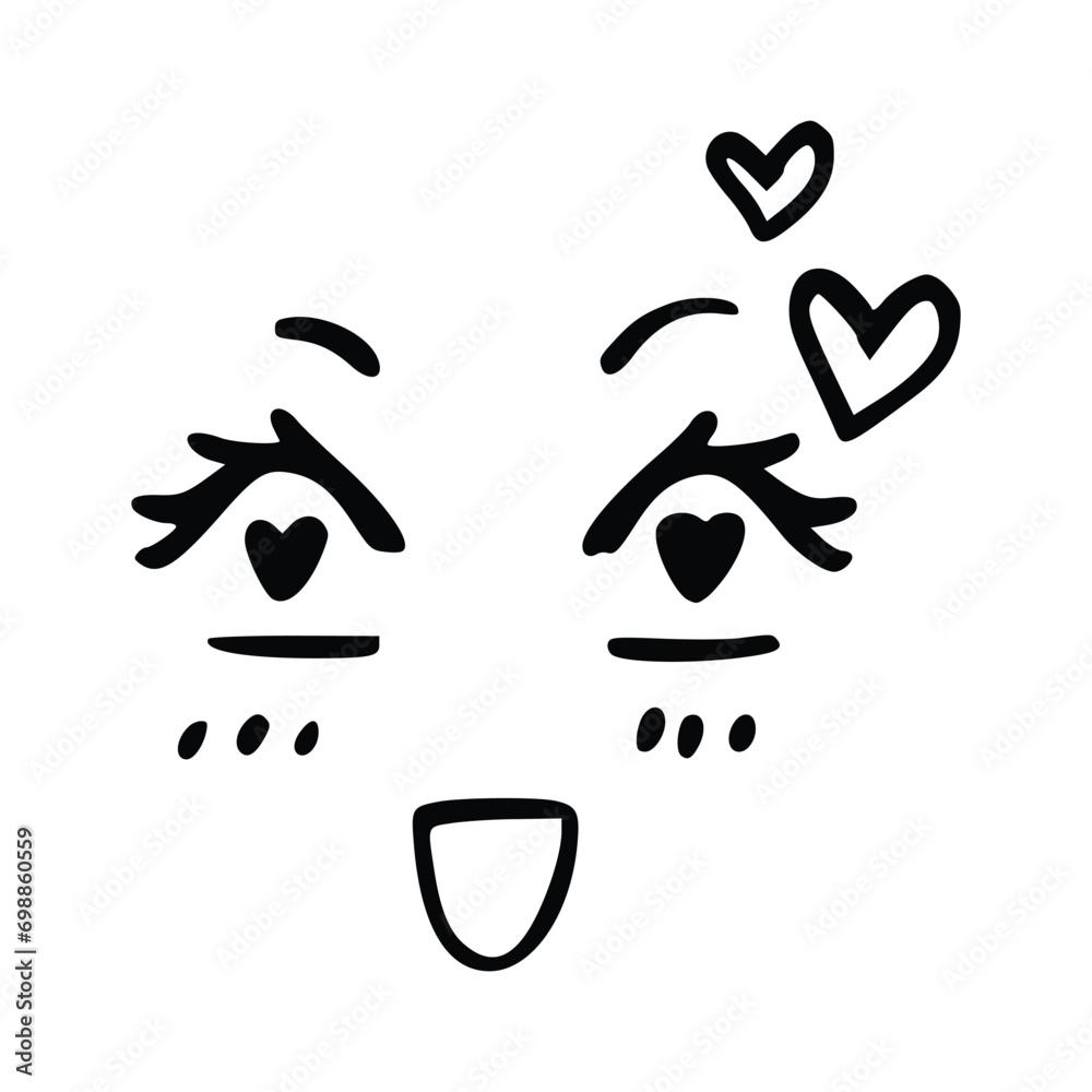 Kawaii's cute face. Manga-style eyes and mouth. Funny cartoon Japanese emoticon in different expressions, mega Big Set. Expression anime character and emoticon face illustration. Background. Print. Kawaii's cute face. Manga-style eyes and mouth. Funny cartoon Japanese emoticon in different expressions, mega Big Set. Expression anime character and emoticon face illustration. Background. Print.