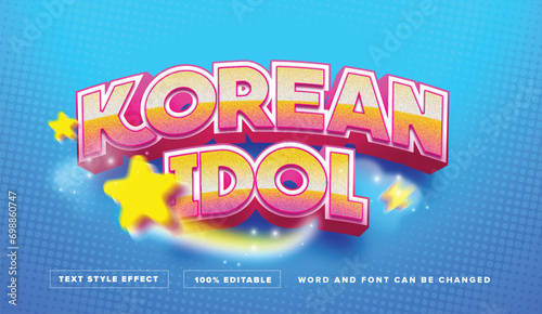 Korean Group Text Style Effect Editable