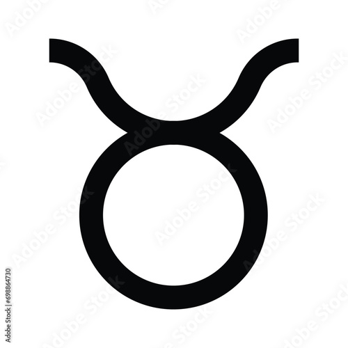 Taurus star symbol icon vector