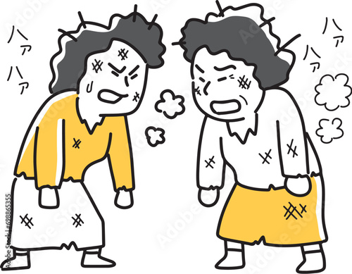 ボロボロになるまで喧嘩した女性