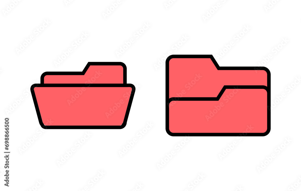 Folder icon set illustration. folder sign and symbol Folder icon set illustration. folder sign and symbol