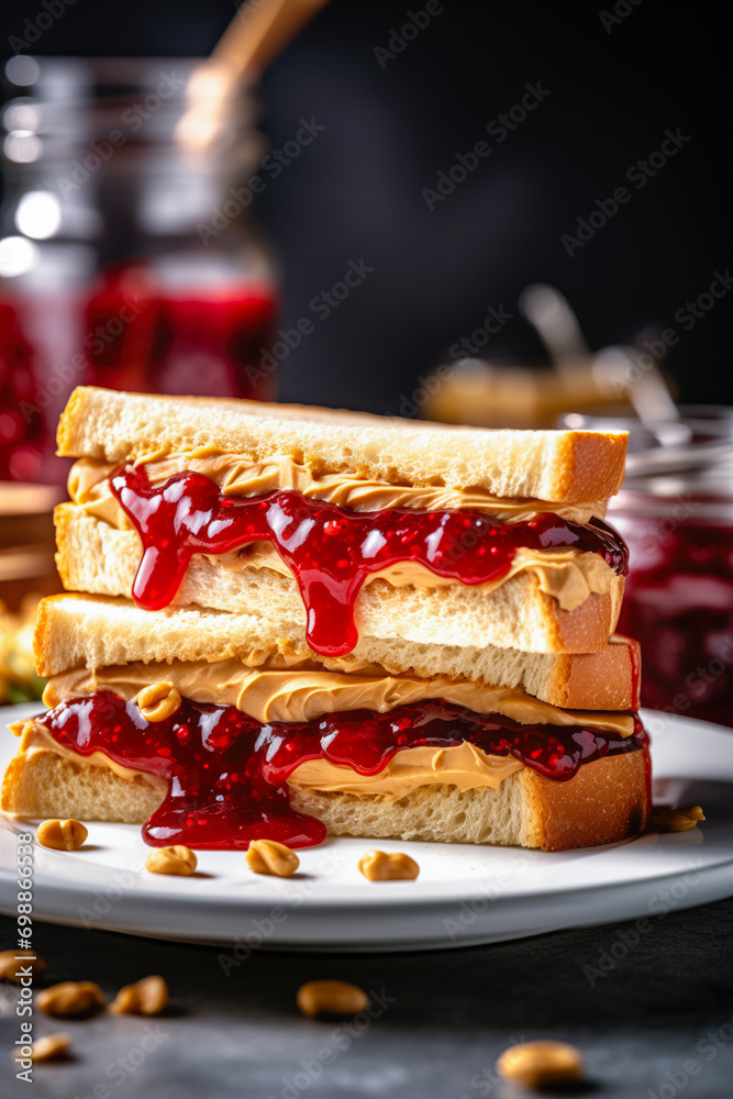 Delicious Perfect Peanut Butter and Jelly Sandwich Delicious Perfect Peanut Butter and Jelly Sandwich