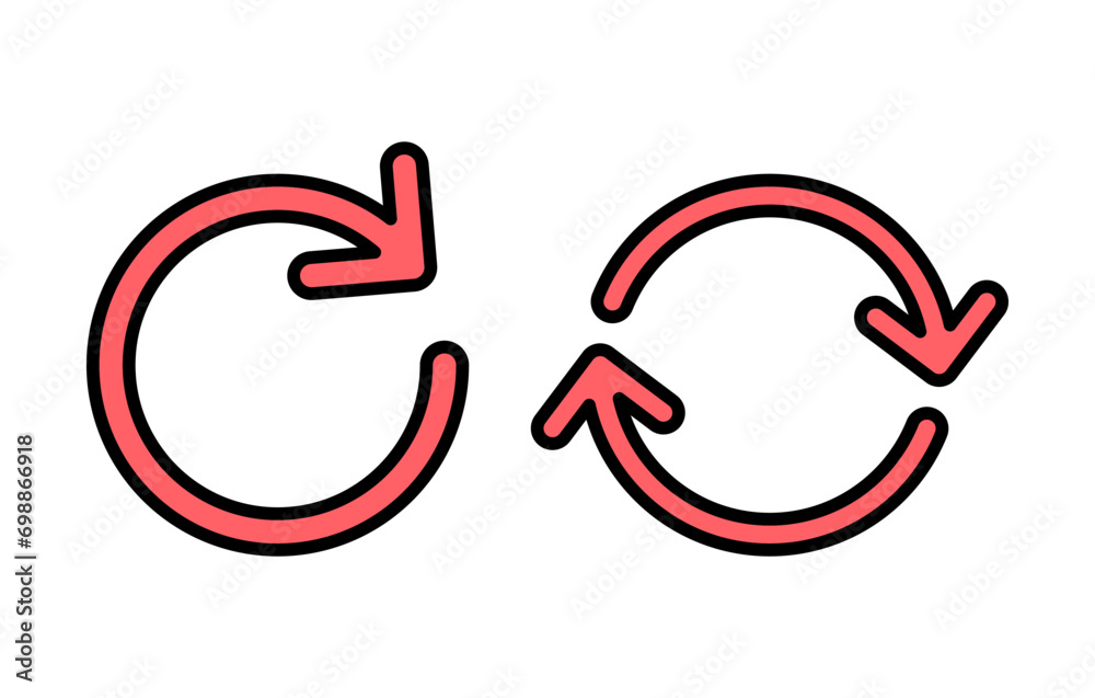 Refresh icon set illustration. Reload sign and symbol. Update icon. Refresh icon set illustration. Reload sign and symbol. Update icon.