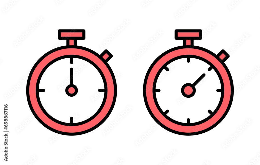 stopwatch icon set illustration. Timer sign and symbol. Countdown icon. Period of time stopwatch icon set illustration. Timer sign and symbol. Countdown icon. Period of time