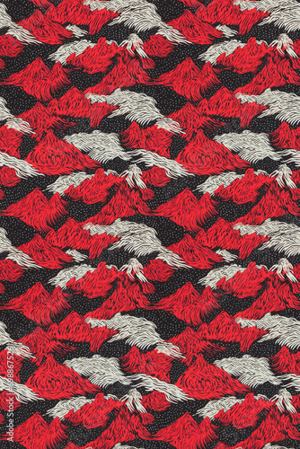 Perfectly Seamless Abstract Mountain Pattern