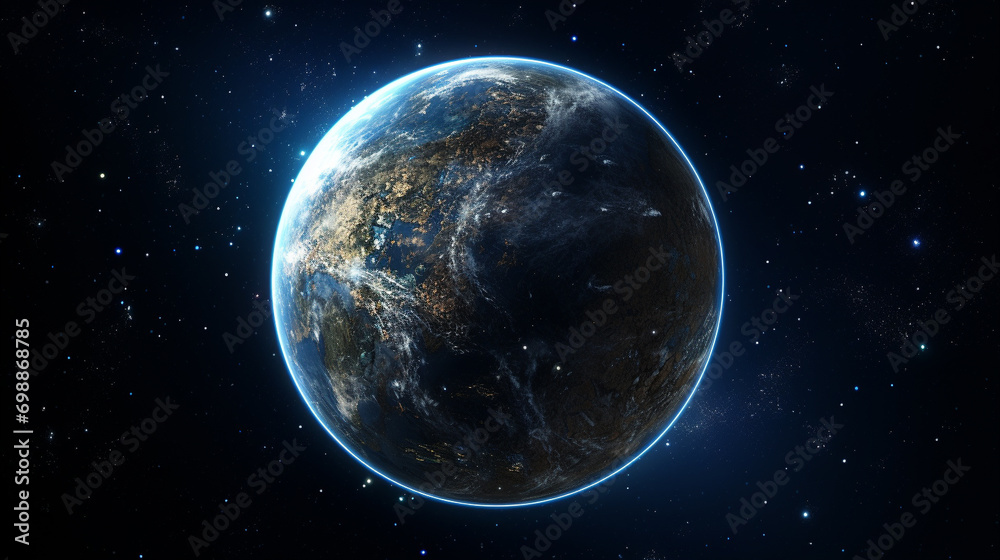earth and moon HD 8K wallpaper Stock Photographic Image 