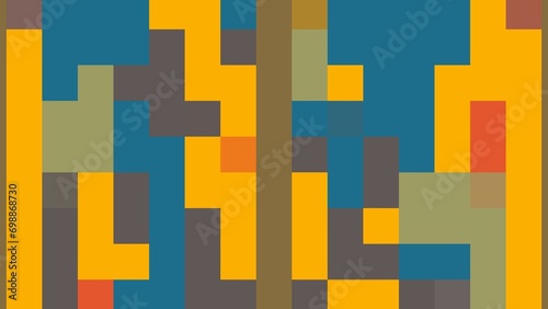 Abstract background using pixels with aesthetic geometric shapes