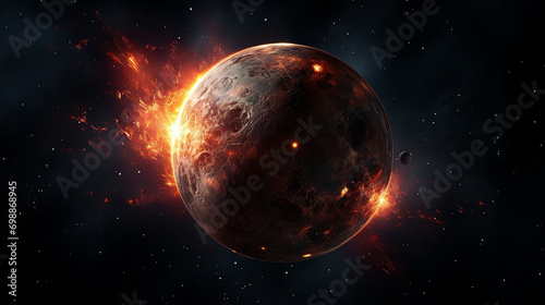 earth and sun HD 8K wallpaper Stock Photographic Image  #698868945
