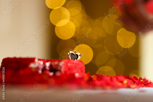 Closeup love element with bokeh background