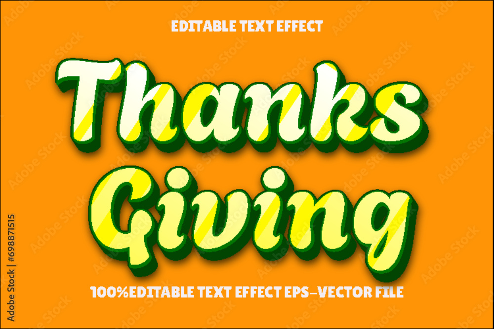 Thanks Giving Editable Text Effect 3D Emboss Gradient Style Thanks Giving Editable Text Effect 3D Emboss Gradient Style