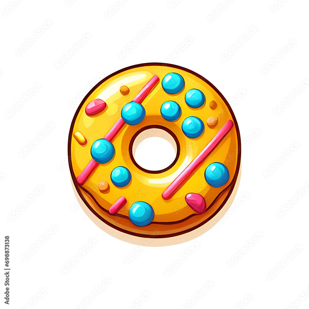 cartoon donut transparent background
