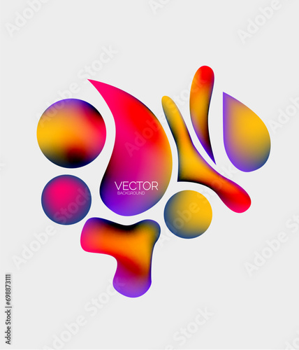 Abstract liquid bubble background. Liquid gradients