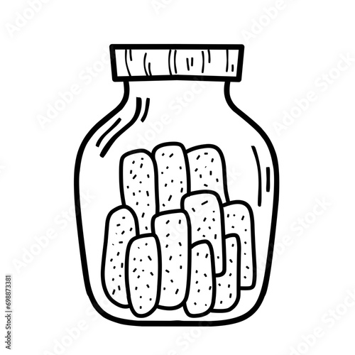 Cookies Jar Outline 