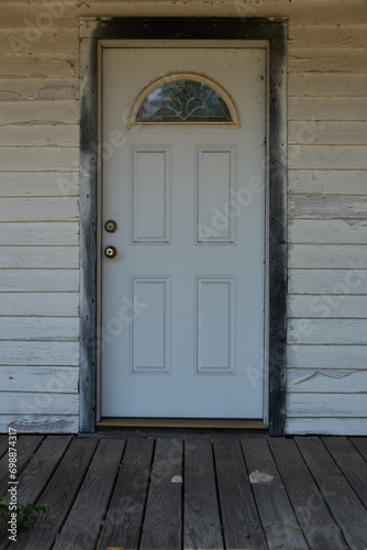 Front door of vintage residence