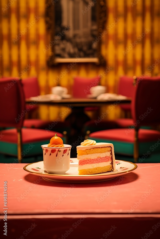 vintage style of cake on the table