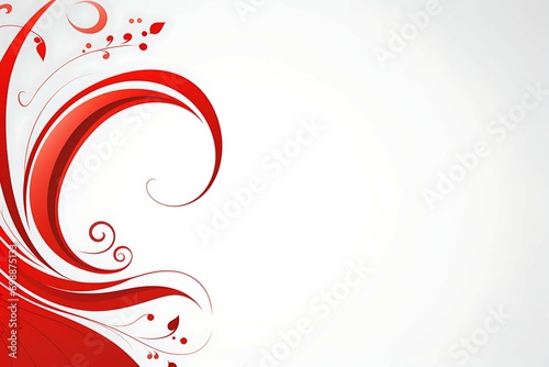 red abstract ornament on white background