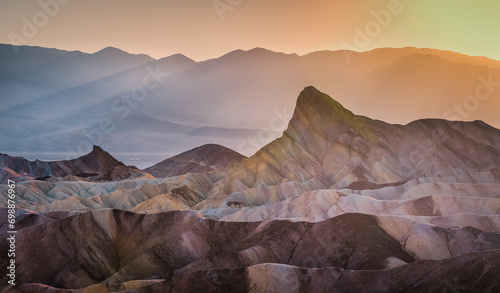 Sunset at Zabriskie Point in Death Valley, California