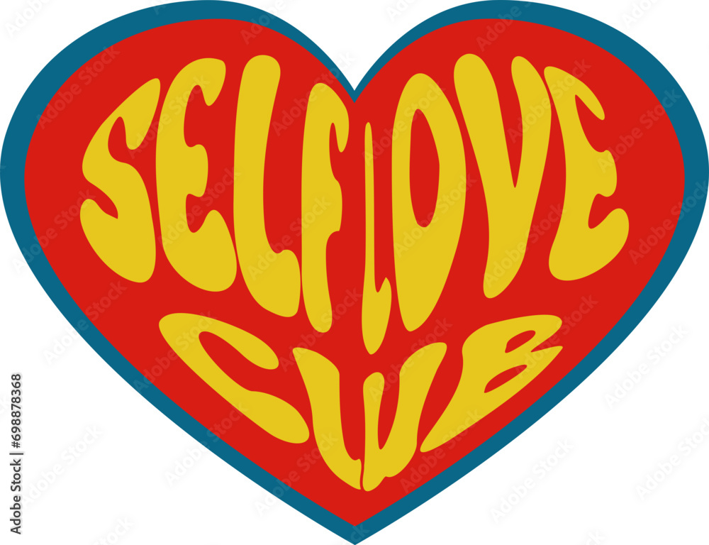 Obraz premium love sticker vector illustration