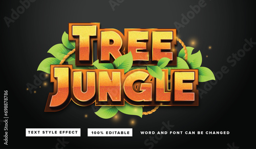Tree Jungle Text Style Effect Editable