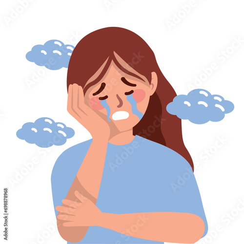 depression woman worried