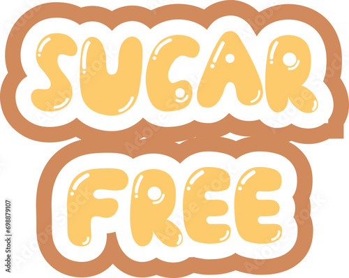 sugar free fruits vector illustration