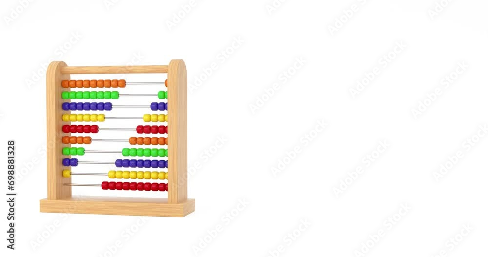 4k Resolution Video: Colourful Children Toy Brain Development Abacus Seamless Looped Rotating on a white background with Alpha Matte
4k Resolution Video: Colourful Children Toy Brain Development Abacus Seamless Looped Rotating on a white background with Alpha Matte