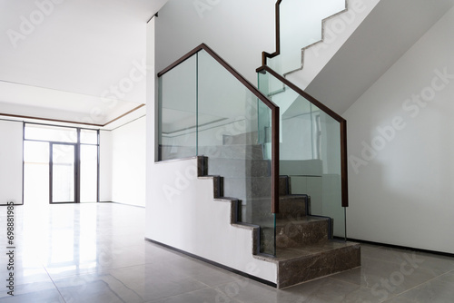 Modern stone staircase in the house photo