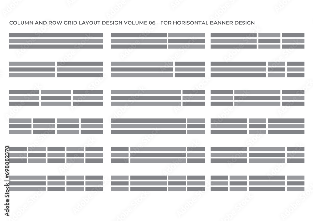 Column and Grid for Horisontal Banner Design purpose composition vol 02