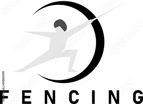 fencing sport design vector art