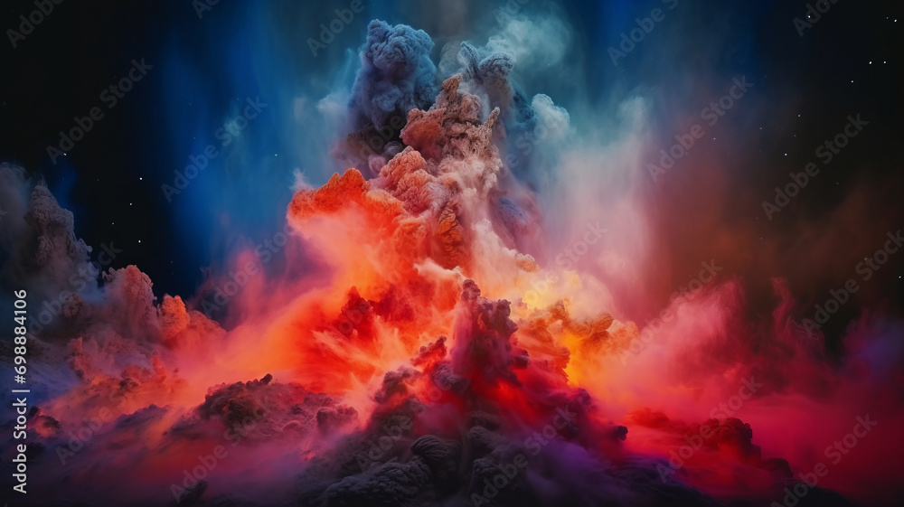 A volcano at the South Pole,generative ai A volcano at the South Pole,generative ai