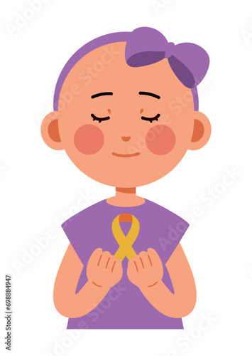 childhood cancer day girl