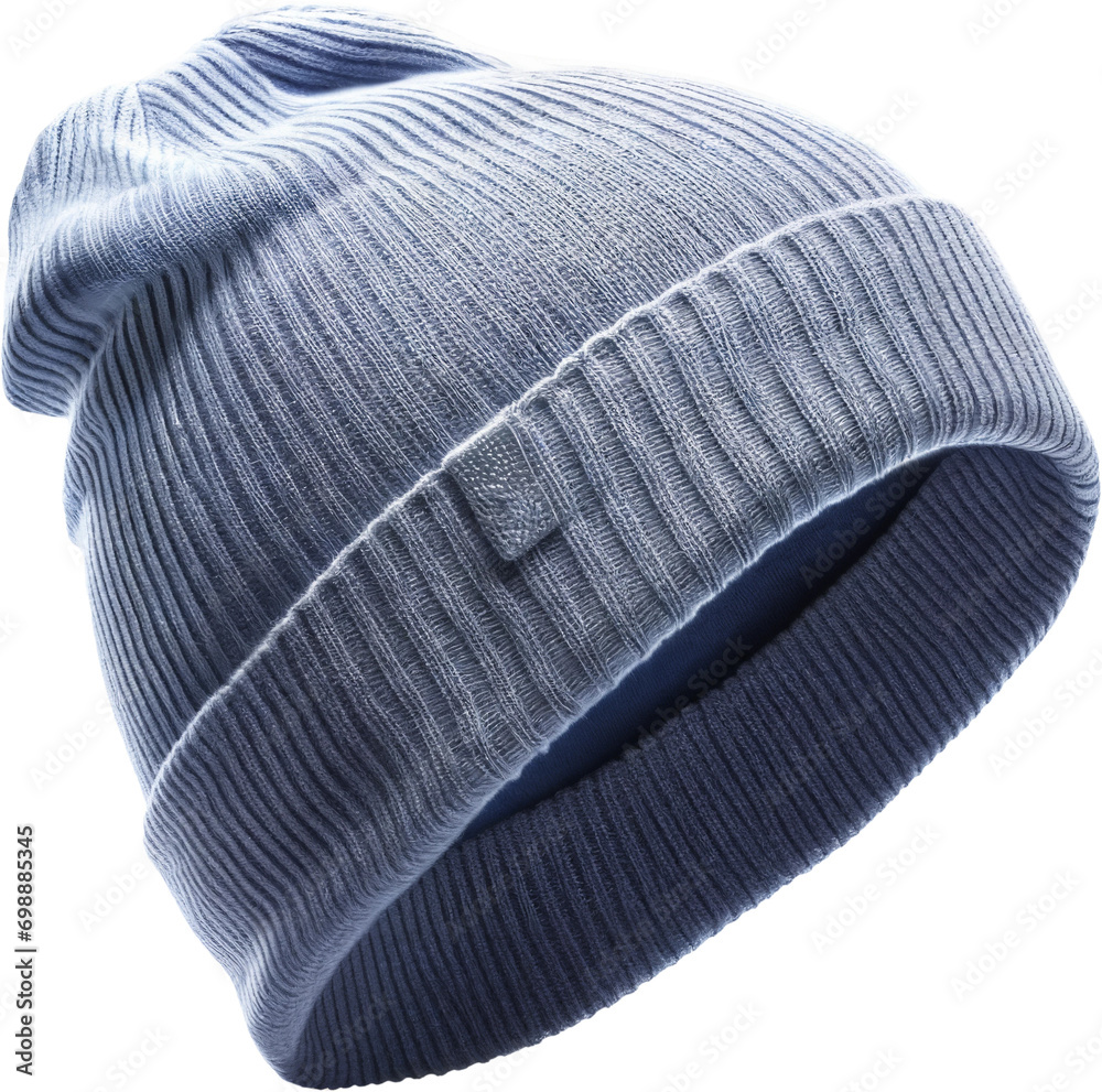 Hat Beanie isolated on transparent background. png illustration. Generative AI. Hat Beanie isolated on transparent background. png illustration. Generative AI.
