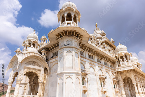 Architecture view of Jaswant Thada Cenotaph made with white marble in jodhpur built in 1899. © Abhishek Mittal