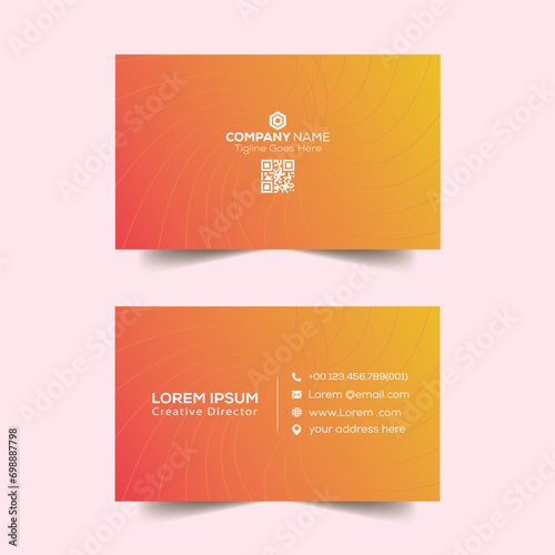 horizontal  clean Business Card template vector design