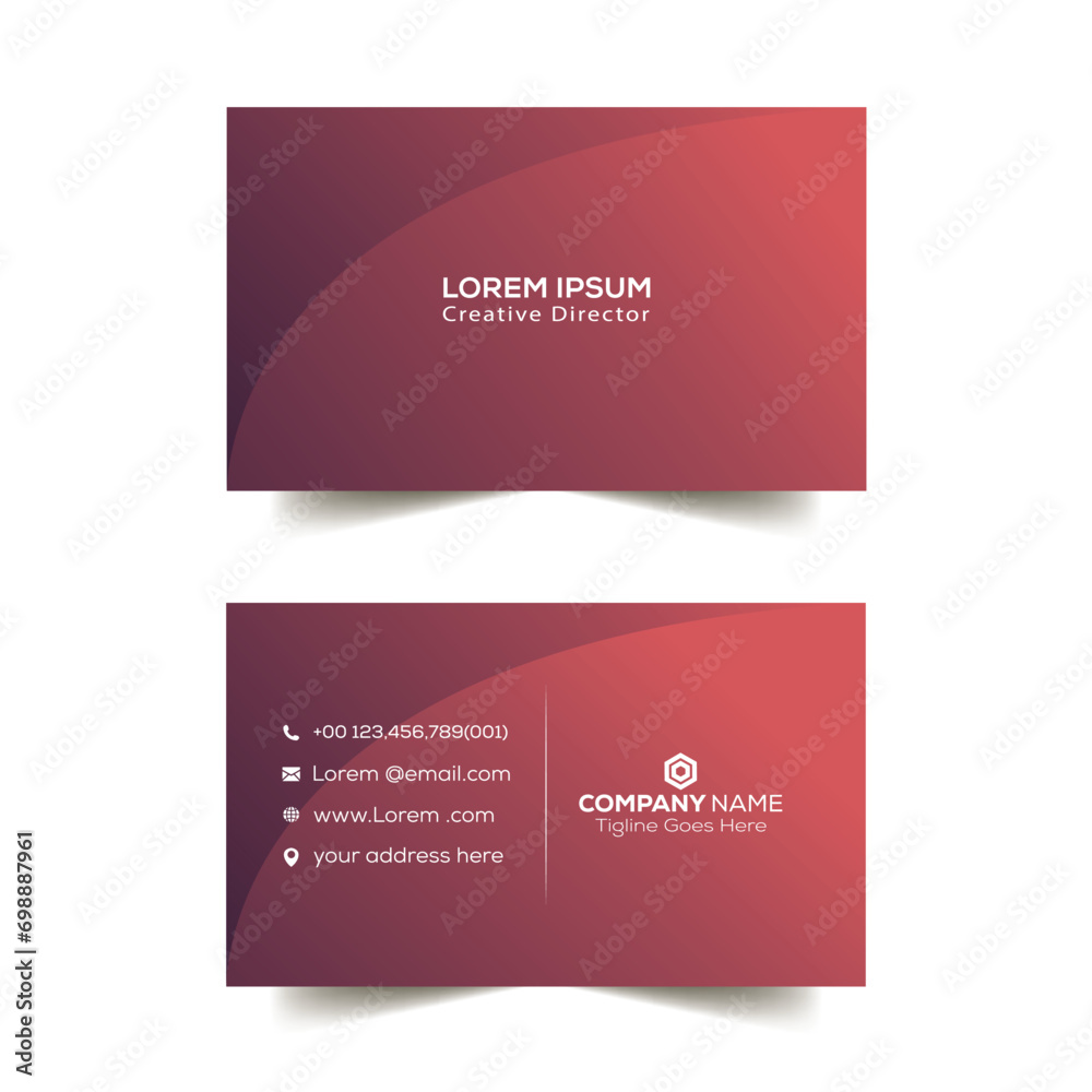 Fototapeta premium horizontal clean Business Card template vector design