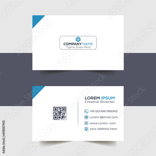 horizontal  clean Business Card template vector design