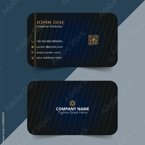 horizontal  clean Business Card template vector design