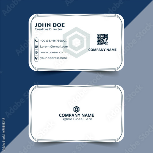 horizontal  clean Business Card template vector design
