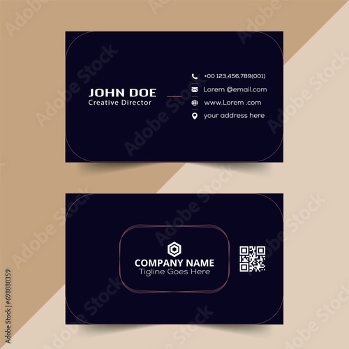 horizontal  clean Business Card template vector design