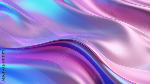 Captivating Holographic Fluid Motion: Abstract Neon Curves in Modern Design, Perfect for Trendy Backgrounds and Creative Concepts